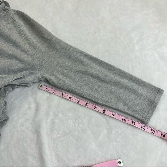 Ruby Rd. gray cardigan with silver need trim size S - Picture 11 of 11